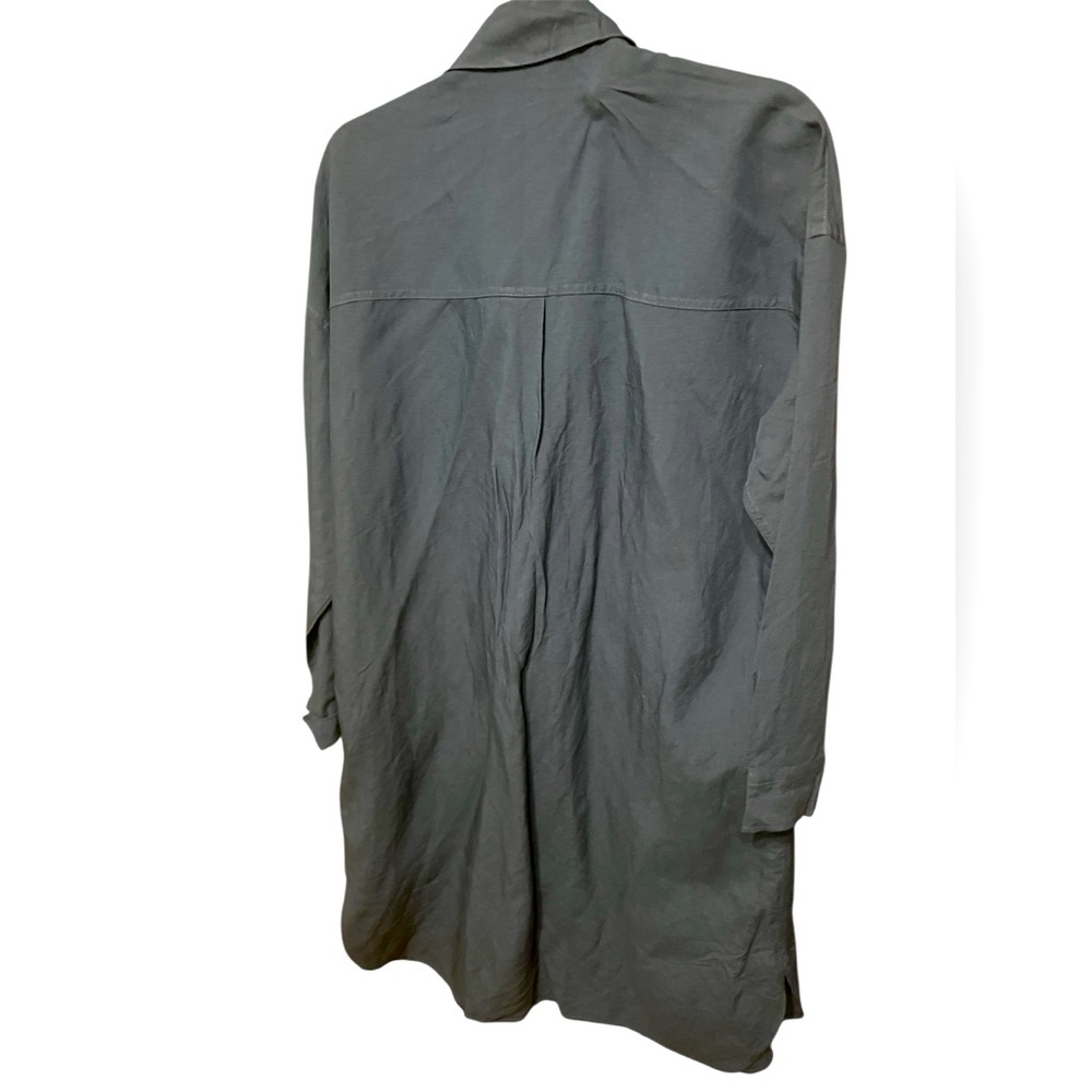 Uniqlo Blue Linen Blended Shirt Dress NWT - Picture 2 of 6